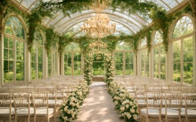 Dreamy vows at a wedding venue with orangery, where glass and romance meet