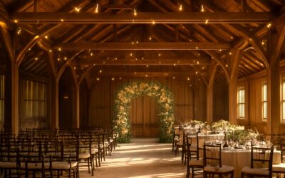 Enchanting wedding venue the barn for a rustic-chic celebration.